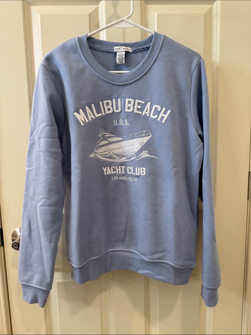 Malibu Beach Yacht Club Crewneck Sweatshirt - Light Blue